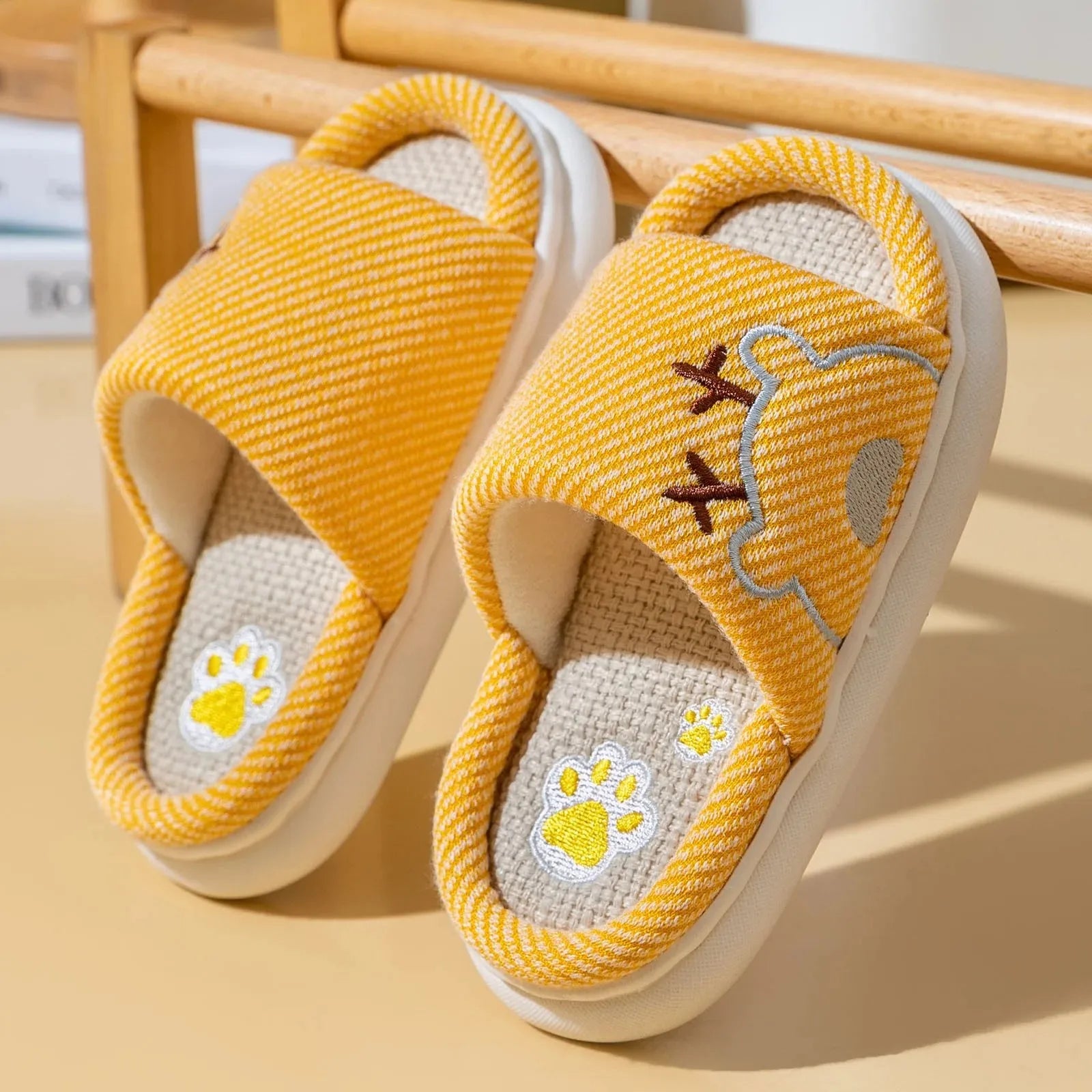 Children's Linen Slippers
