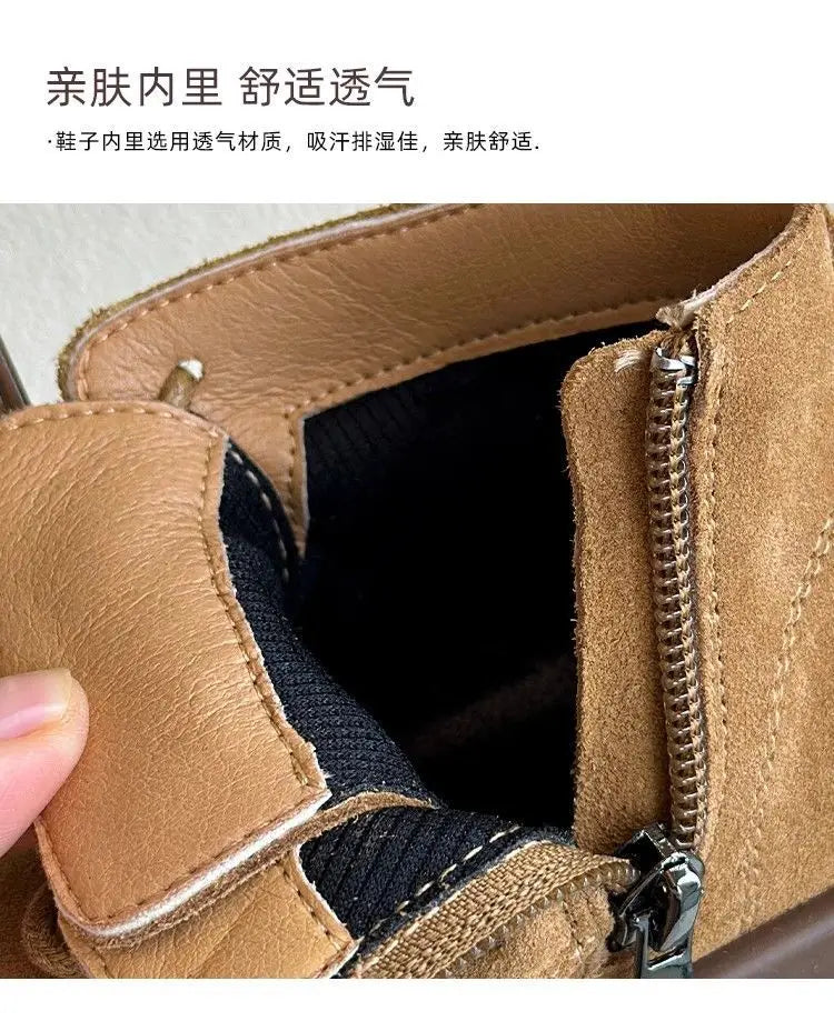 Fashion Kids ankle boot child leather shoes