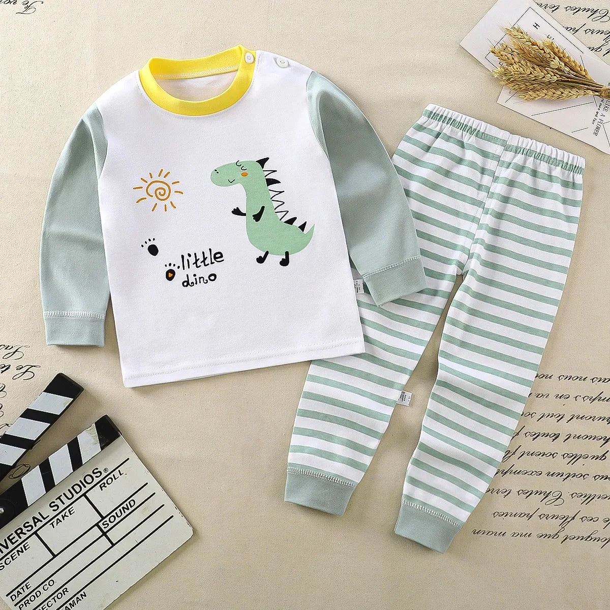 Kids Cotton Clothing Set Unisex Children's Autumn Winter Sleepwear