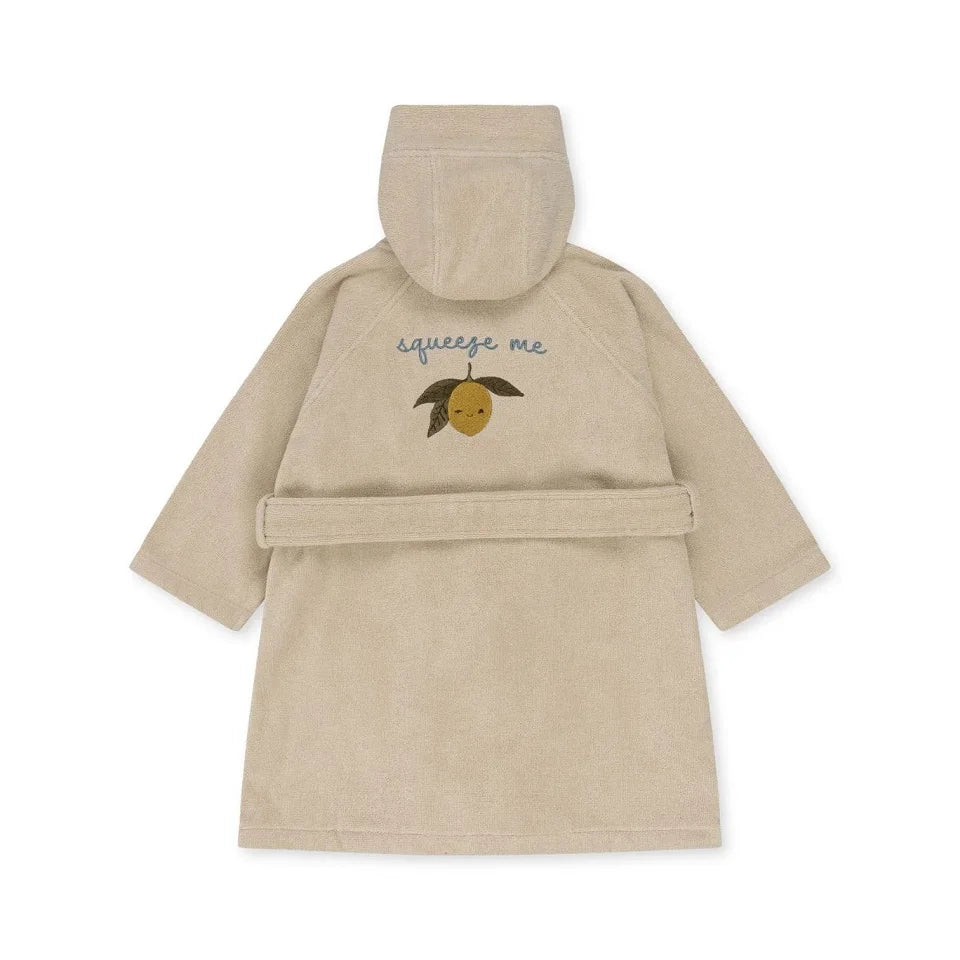2024 KS Kids Cute Lemon Bathrobe Boys Girl Pajamas Toddler Clothing