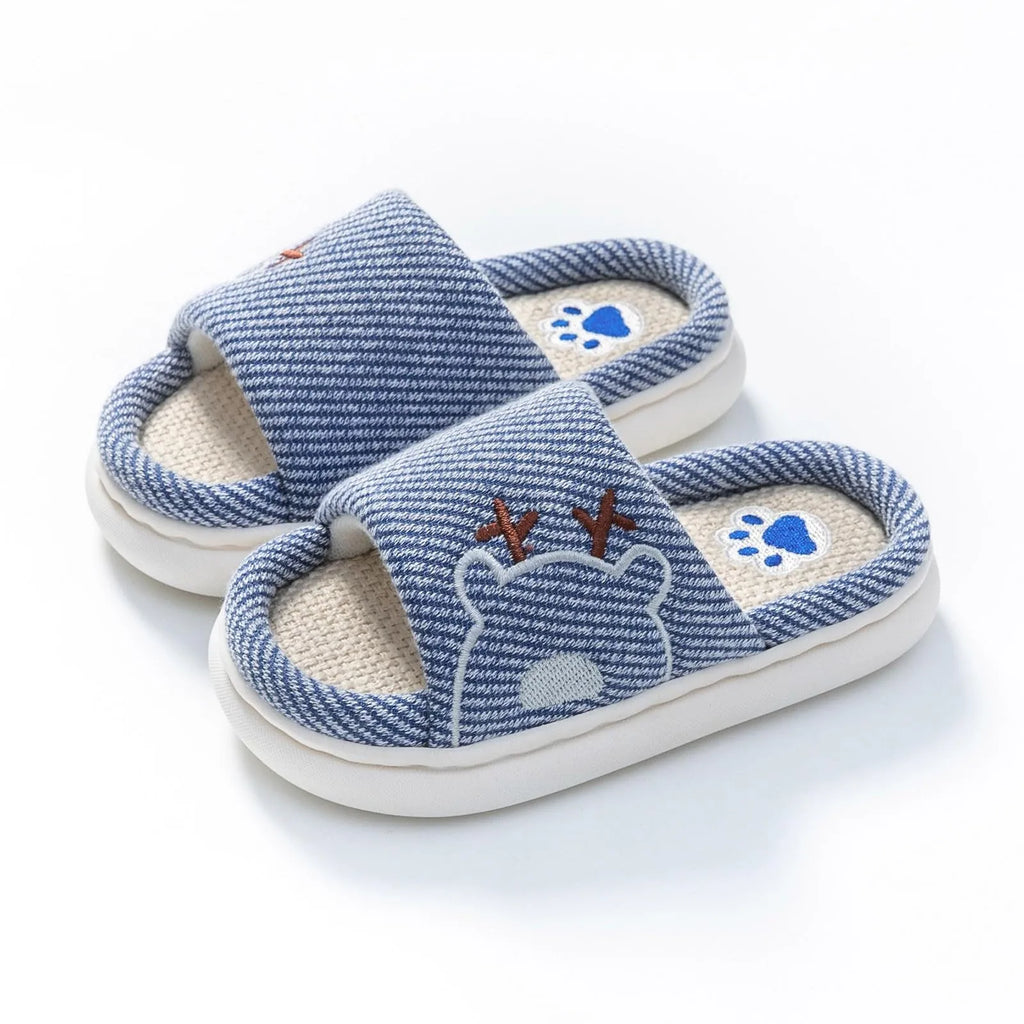 Children's Linen Slippers