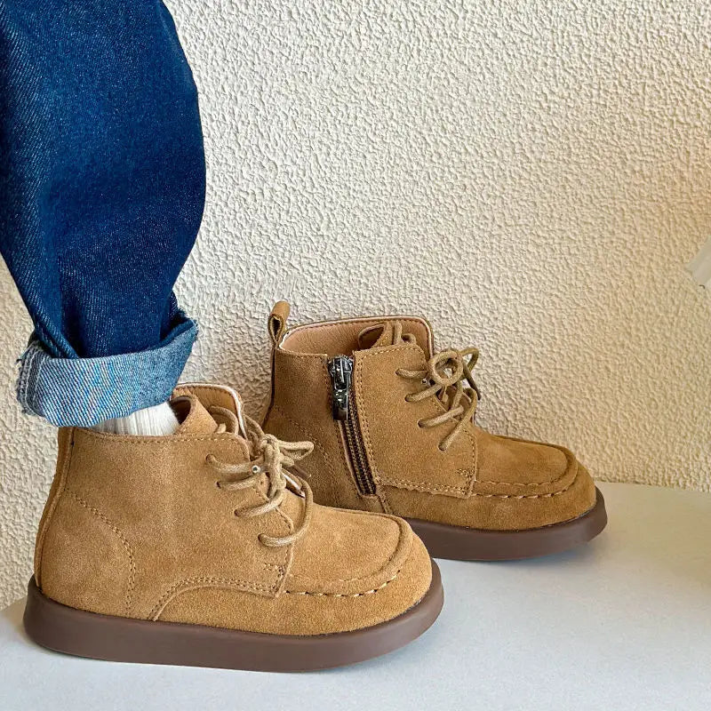 Fashion Kids ankle boot child leather shoes