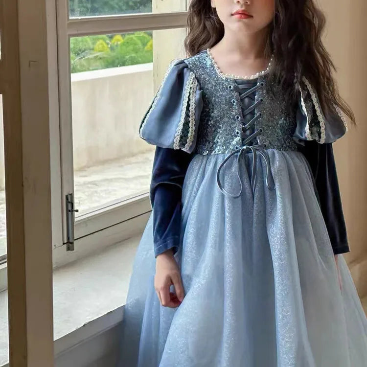 Girls Dress 2023 Spring  Autumn New Western Style dress