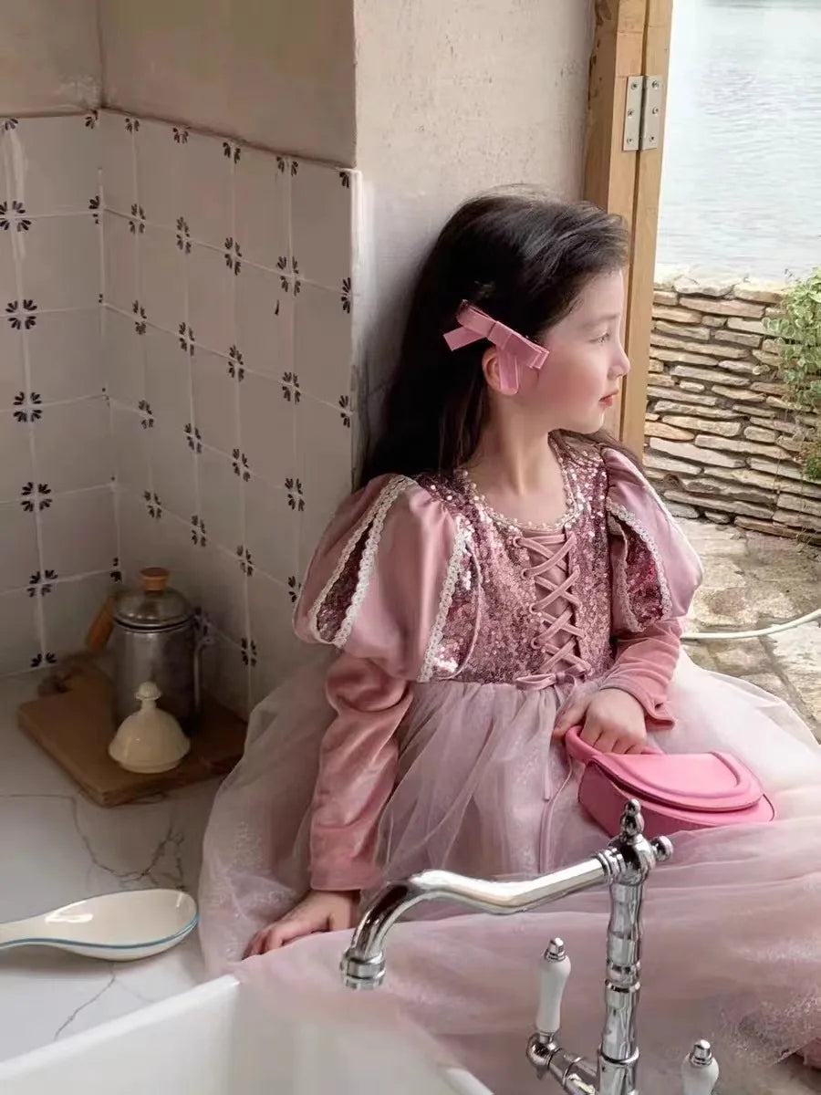 Girls Dress 2023 Spring  Autumn New Western Style dress