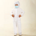 Kids Disposable Protective Isolation Suit Hood Breathable Dustproof