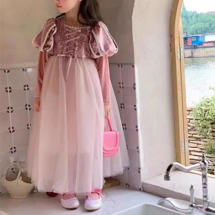 Girls Dress 2023 Spring  Autumn New Western Style dress