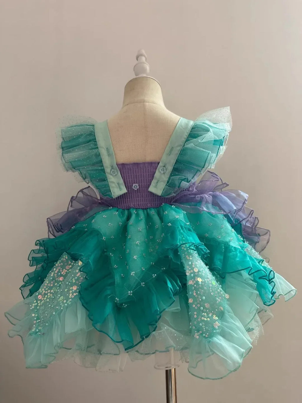 Girls Princess Dress Heart Neckline