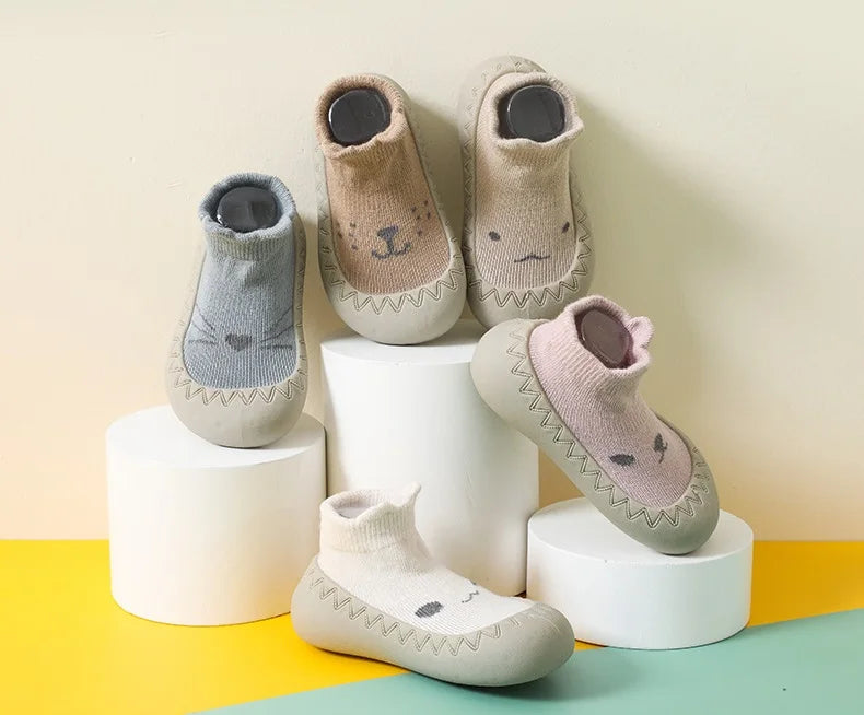 Baby & Toddler Soft Sole First Walker Sock Shoes (0–3 Years)