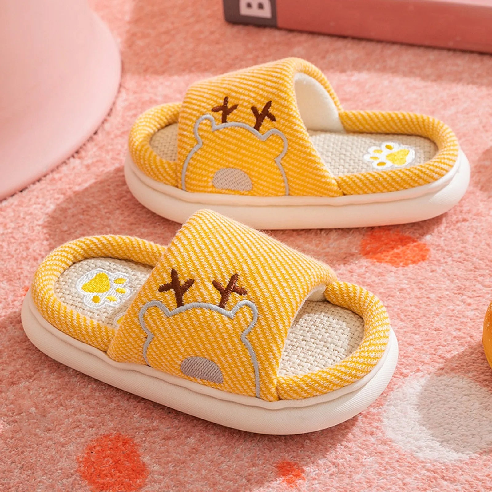 Children's Linen Slippers