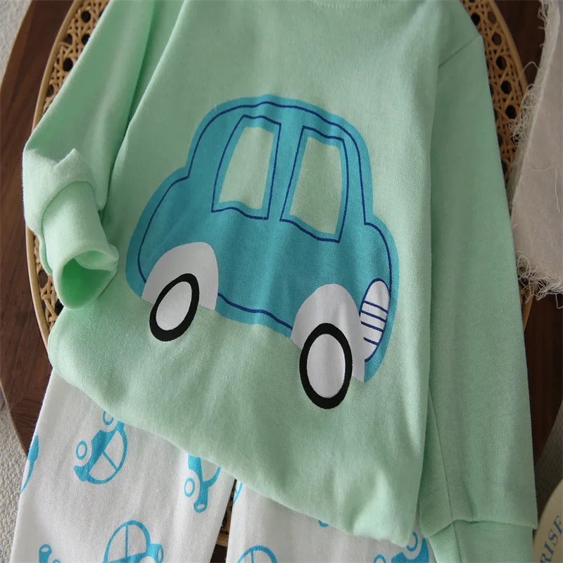 Kids Cotton Clothing Set Unisex Children's Autumn Winter Sleepwear