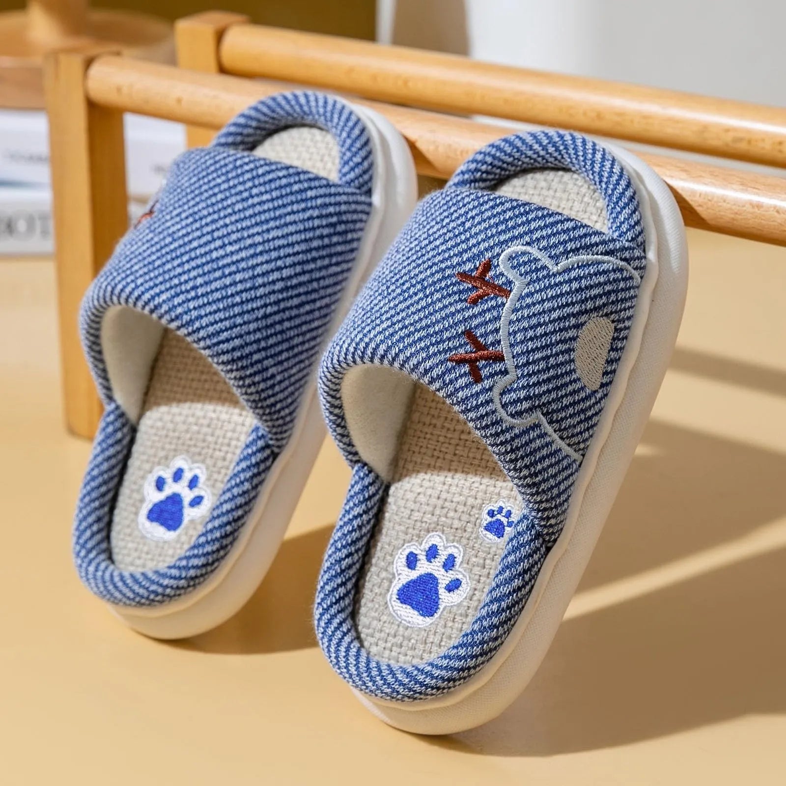 Children's Linen Slippers