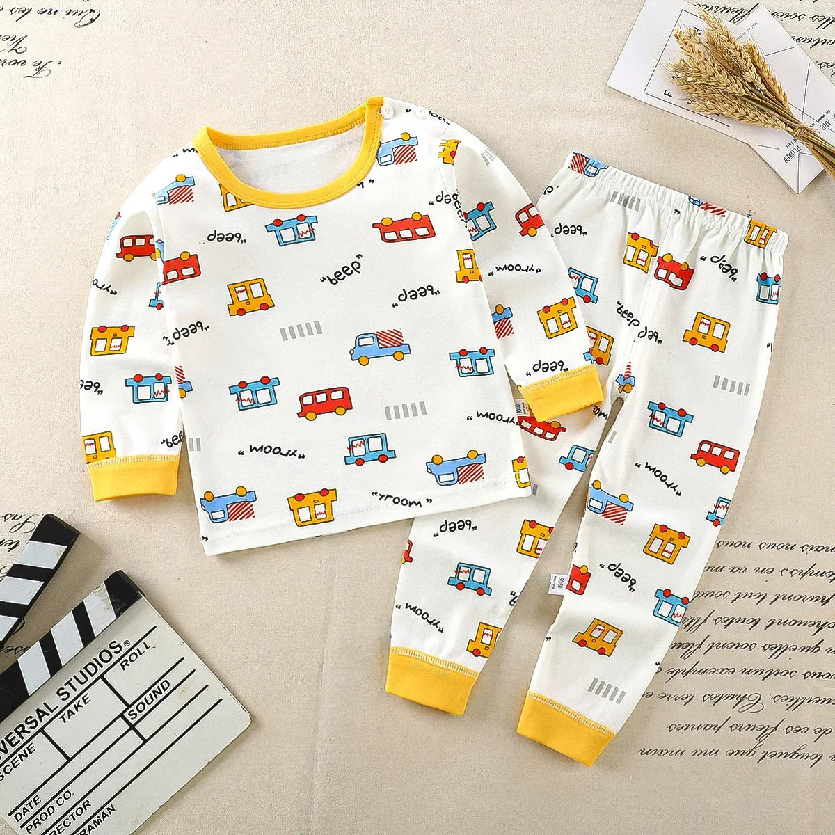 Kids Cotton Clothing Set Unisex Children's Autumn Winter Sleepwear
