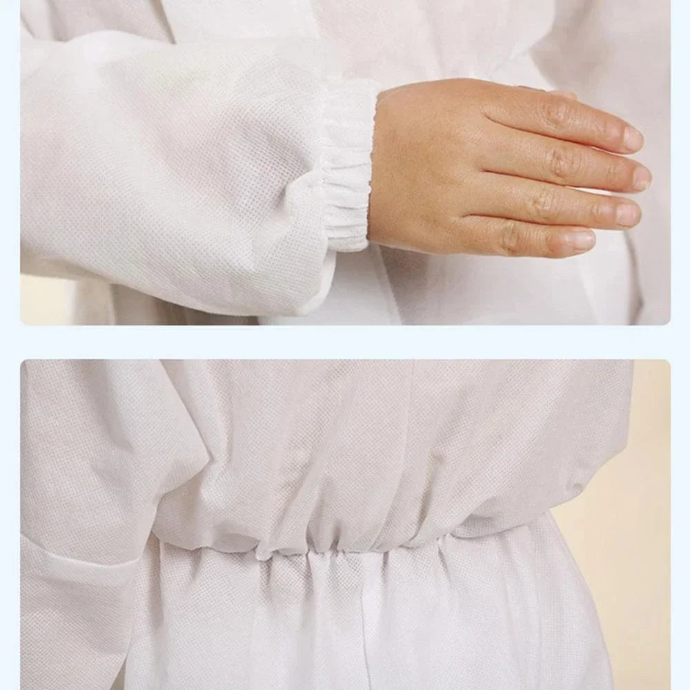 Kids Disposable Protective Isolation Suit Hood Breathable Dustproof