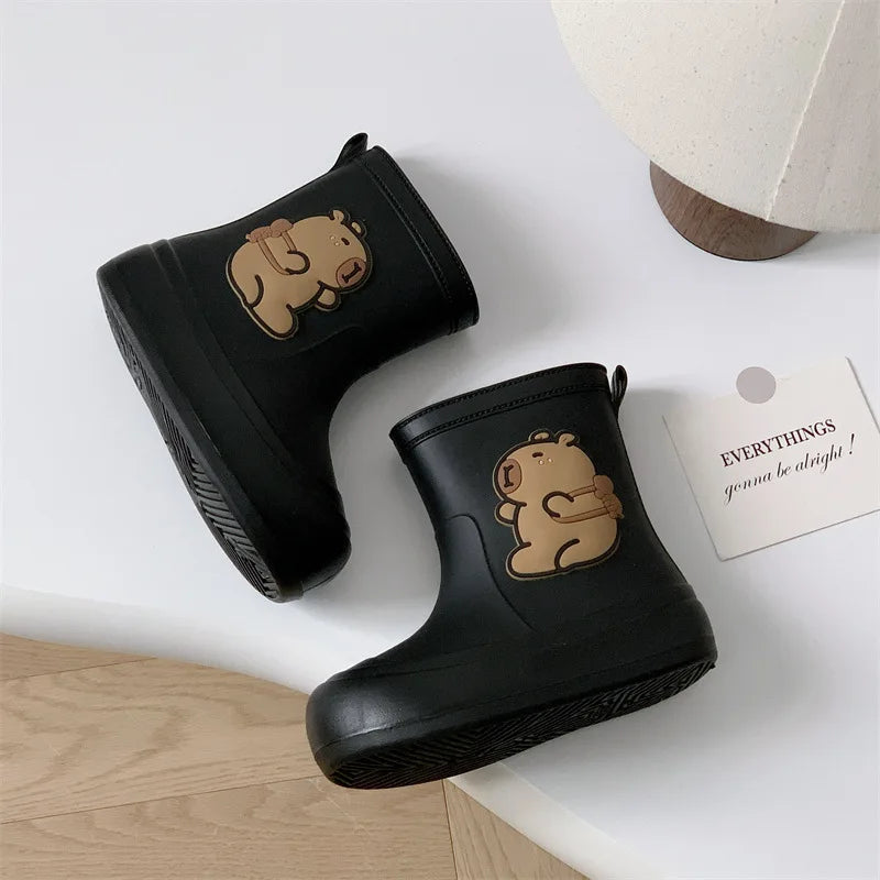 Kids Rain Boots Cartoon Waterproof Rubber Shoes