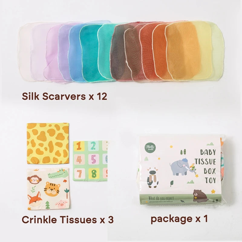 Montessori cloths Toys Magic Cotton Animal Tissue Box