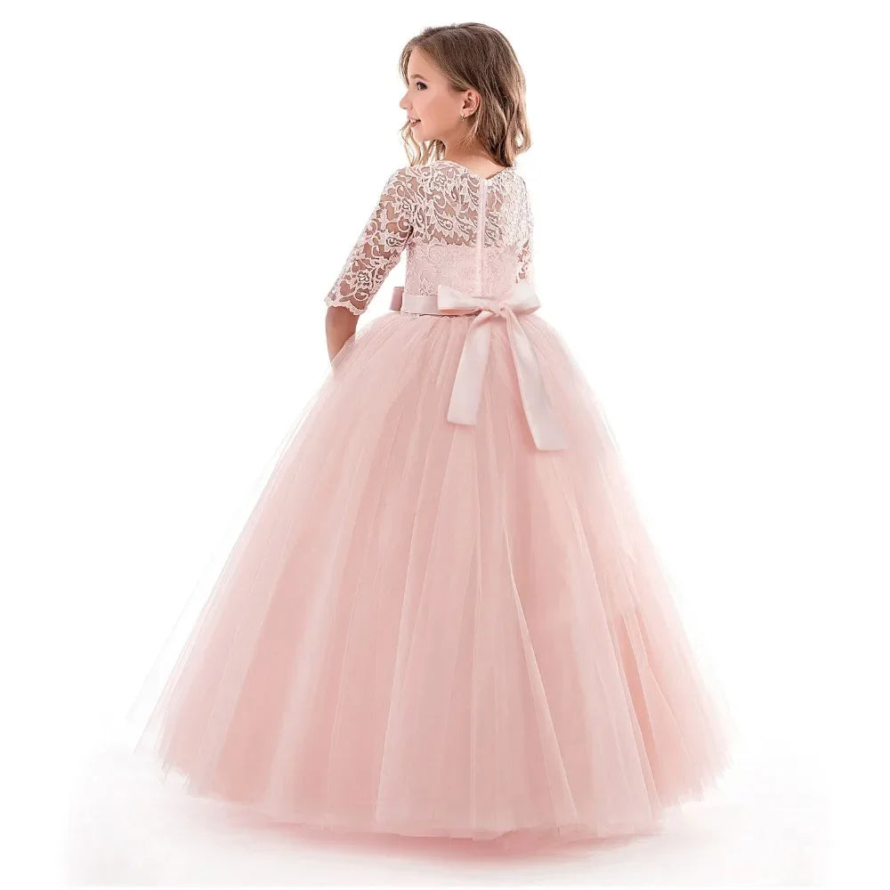 Beauty pageant dress Elegant wedding flower girl dress