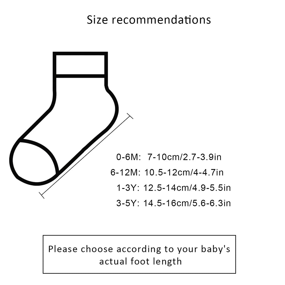 5 Pairs Baby Socks Toddler Soft socks
