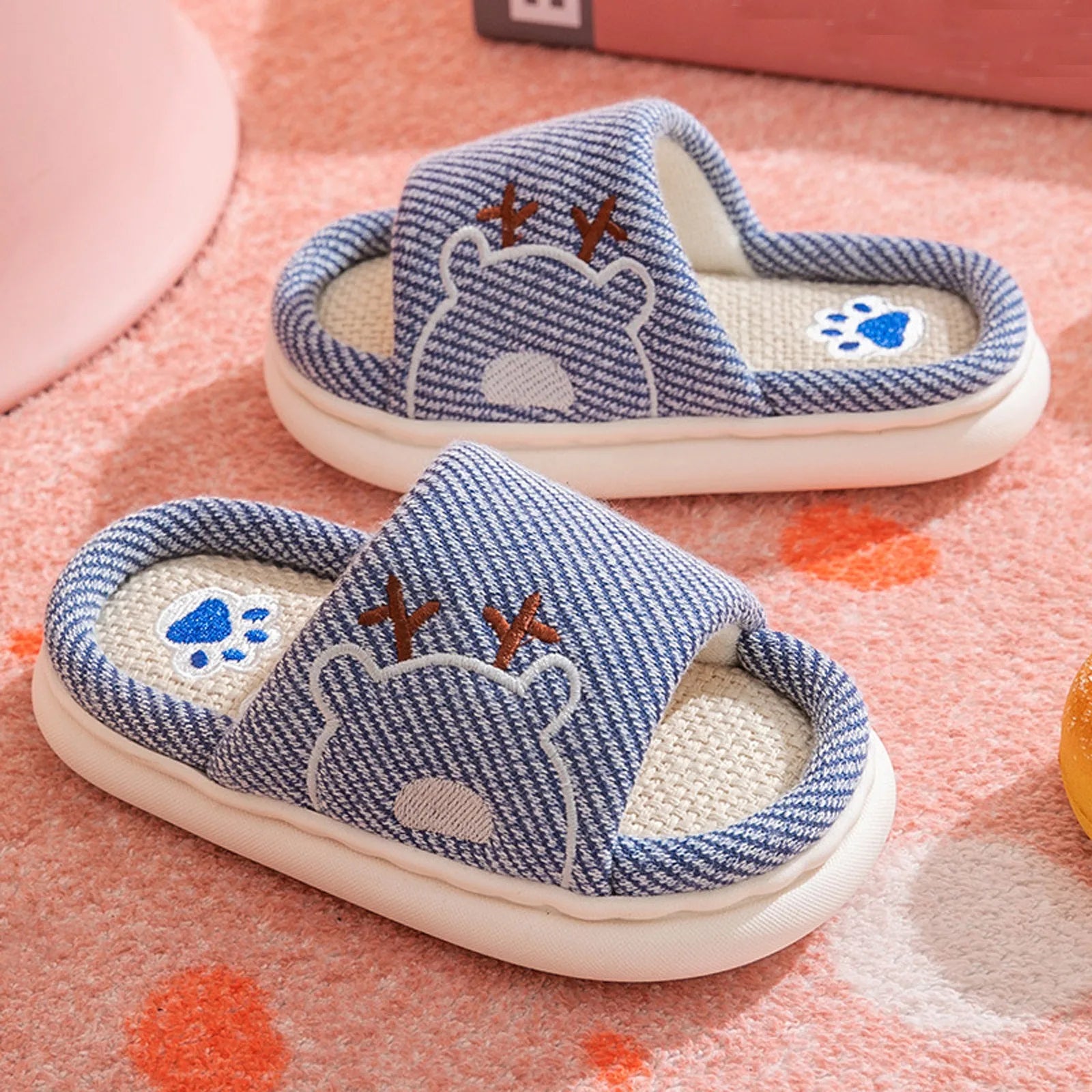 Children's Linen Slippers