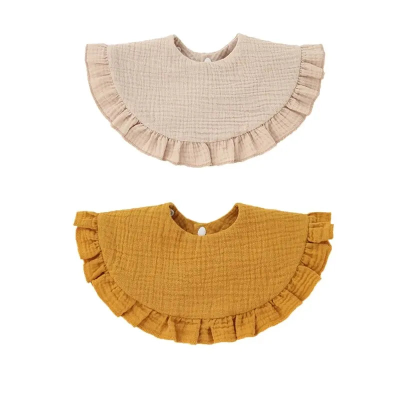 2pcs Baby Burp Cloths Lace Bibs Soft Cotton