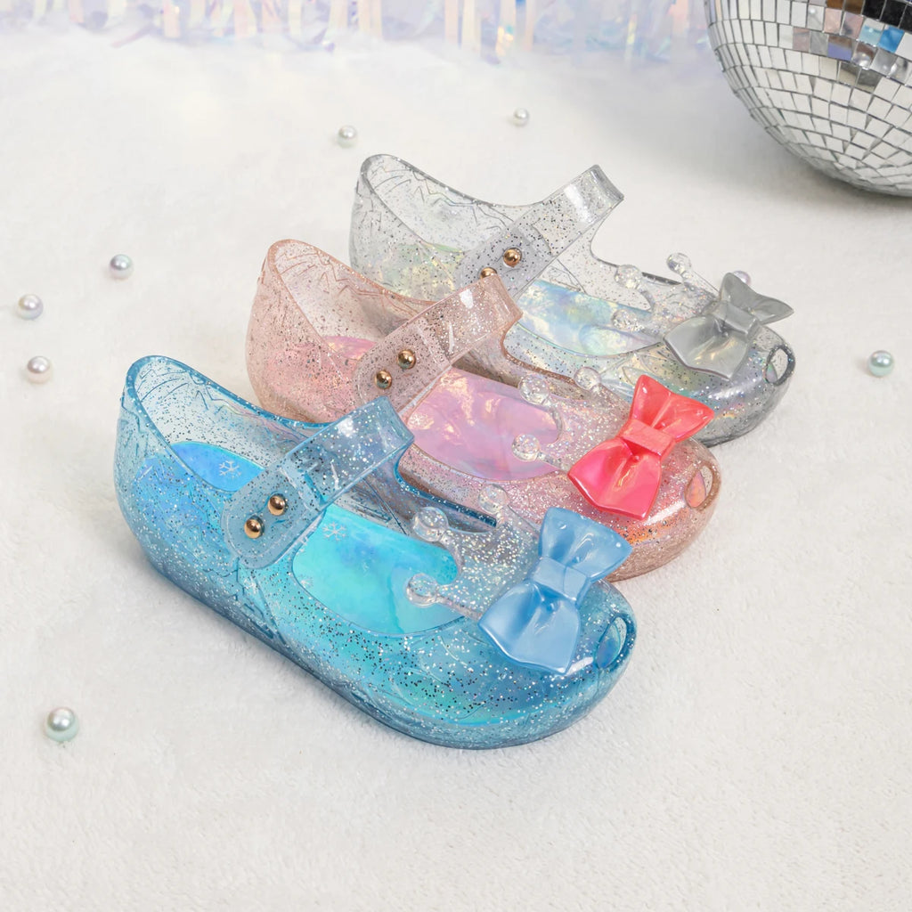 New Children's Garden Shoes Pure Color Bright Bow Sandals
